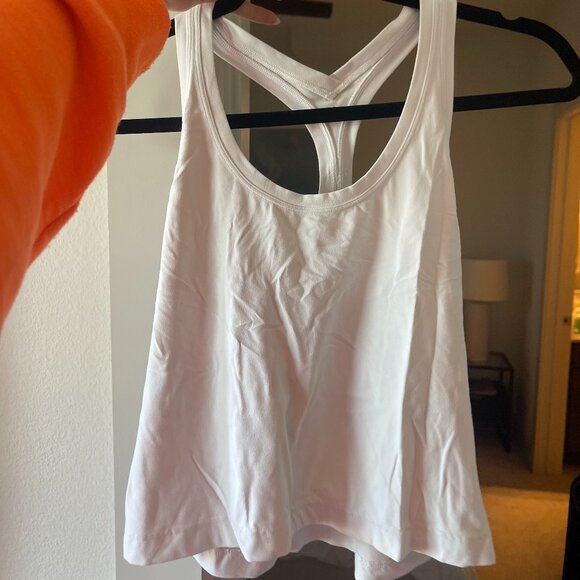 lululemon athletica Tops - lululemon White Scoop Neck Crop Tank Top